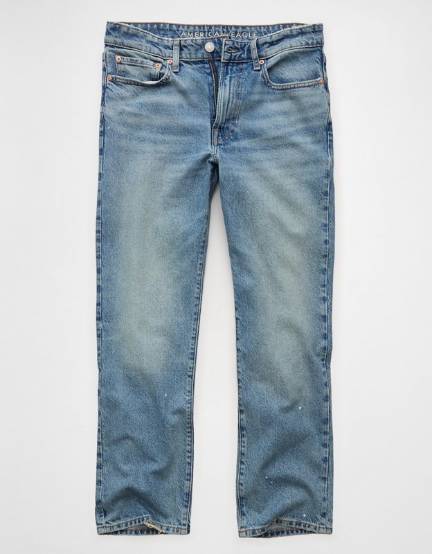 AE Relaxed Straight Jean - Medium Indigo Wash