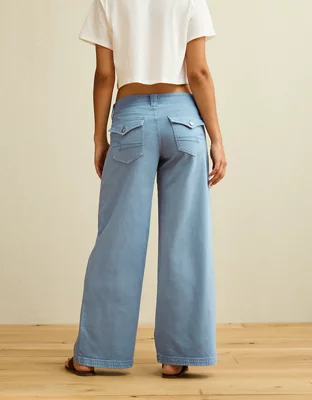 AE Low-Rise Ultra Wide-Leg Pant - Blue