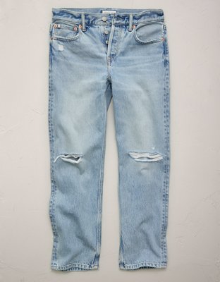 AE77 Premium Straight Ankle Jean - Light Blue