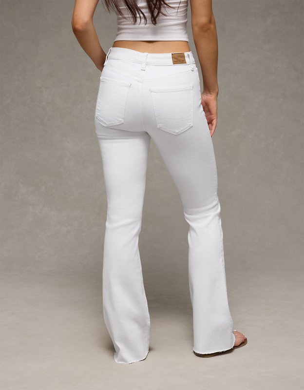 AE Super High-Waisted Flare Jean - Bright White