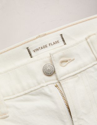 AE77 Premium Vintage Flare Jean - White