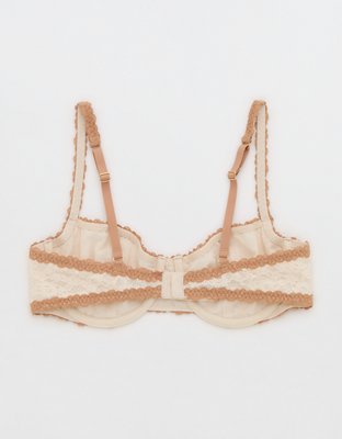Show Off Vintage Lace Unlined Balconette Bra - Cake Batter
