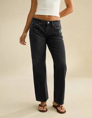 AE Low-Rise Classic Straight Jean - Black