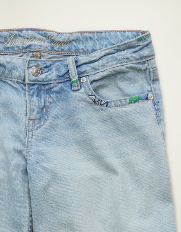 AE Lowest-Rise Baggy Wide-Leg Jean - Light Vintage