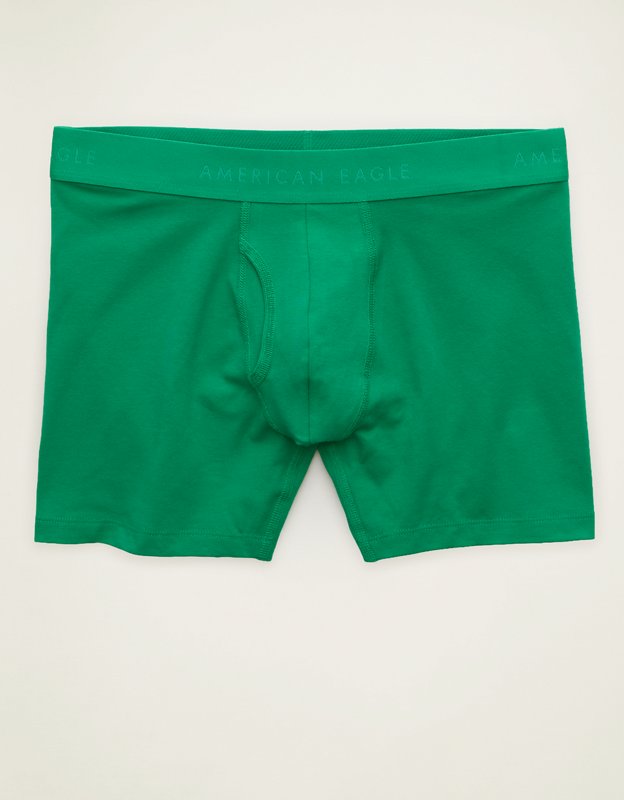 AEO Men's 4.5" Classic Boxer Brief - Green Dazzle