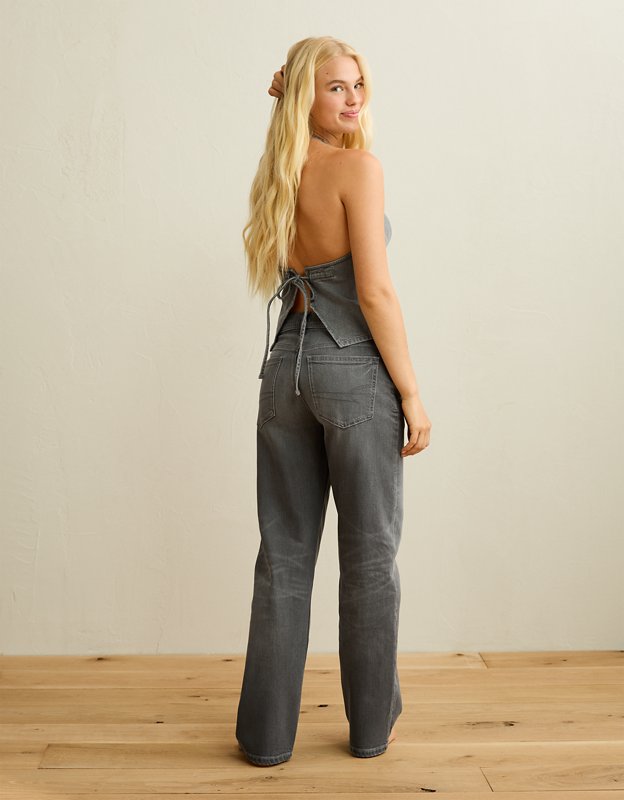 AE Low-Rise Baggy Straight Jean - Grey