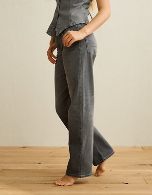 AE Low-Rise Baggy Straight Jean - Grey