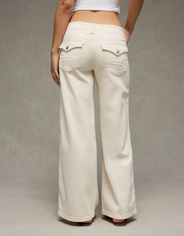 AE Low-Rise Ultra Wide-Leg Pant - Cream