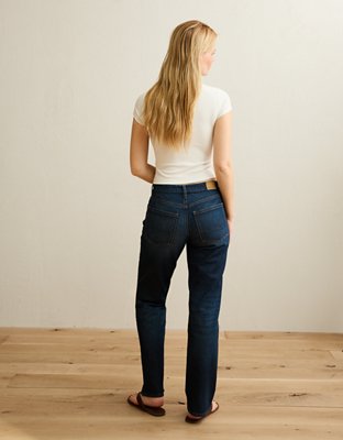 AE Curvy High-Waisted Straight Jean - Dark Vintage