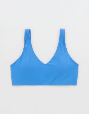 OFFLINE By Aerie Real Me XTRA Classic Double V Sports Bra - Rome Blue