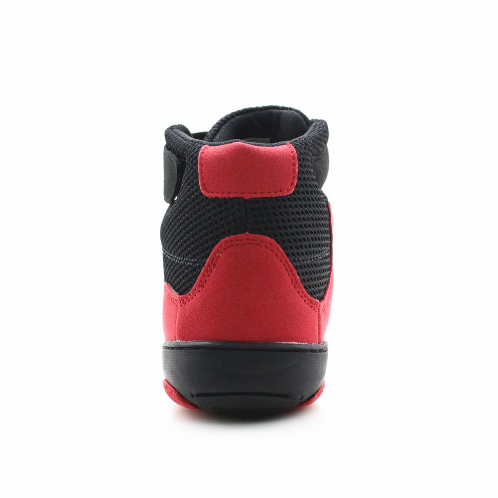  Speed Men's Boxing Training Boot Black Red Wrestling Shoes