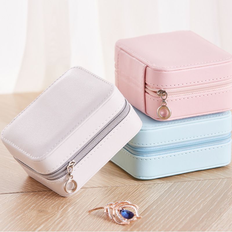 Multi Function PU Leather Jewelry Box With Mirror