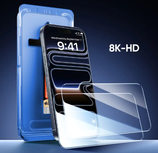 2-Pack Screen Protector for iPhone, Samsung, and Google–Crystal Clear, Scratch-Resistant, Ultra-Smooth Touch, Privacy Protection, Circular Polarized Eye Protection, Easy Installation