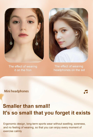 Mini Invisible Headphones Bluetooth 5.4 True Wireless In-Ear Earphones sport Audio Earbud audifonos bluetooth wireless headphones noise cancelling headphones gamingheadset