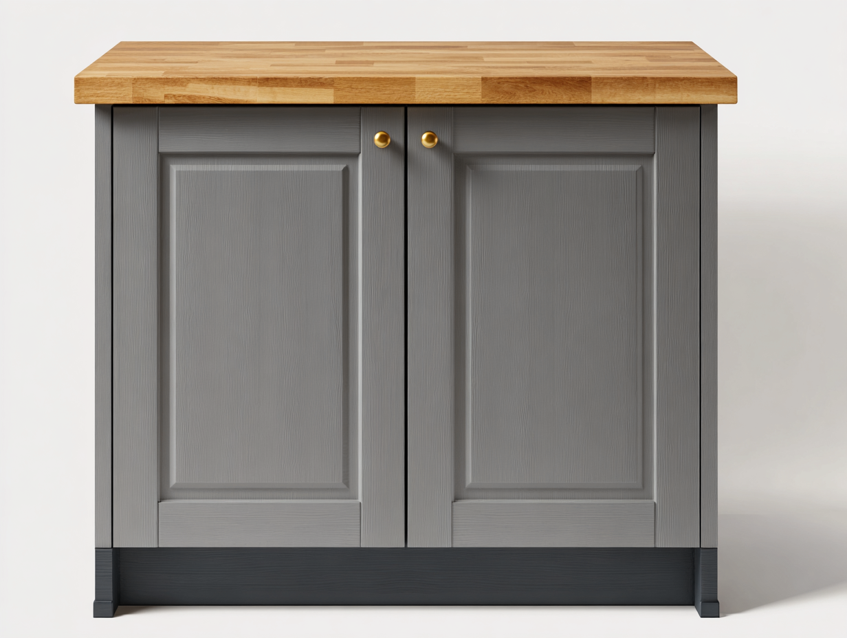Sideboards aus Holzwerkstoff 100 x 45 x 90 cm Grau Naturholz Dunkelgrau für Esszimmer modernes Design mit 2 Türen-Jariiaspace