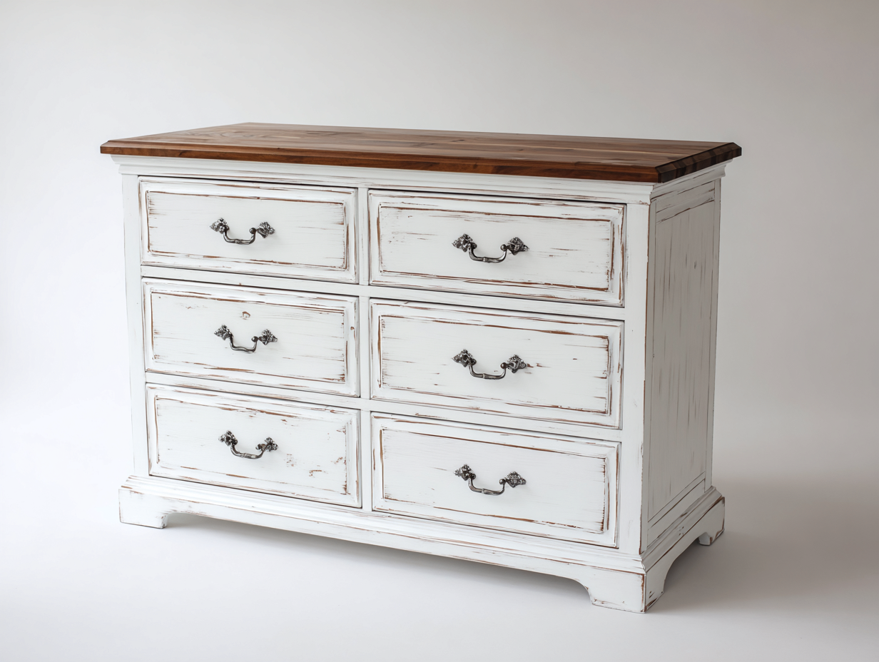 Kommode mit Schubladen Holzwerkstoff Holz 130x45x90 cm - Weiß Naturholz - klassische Aufbewahrung für Schlafzimmer-Nodidwell