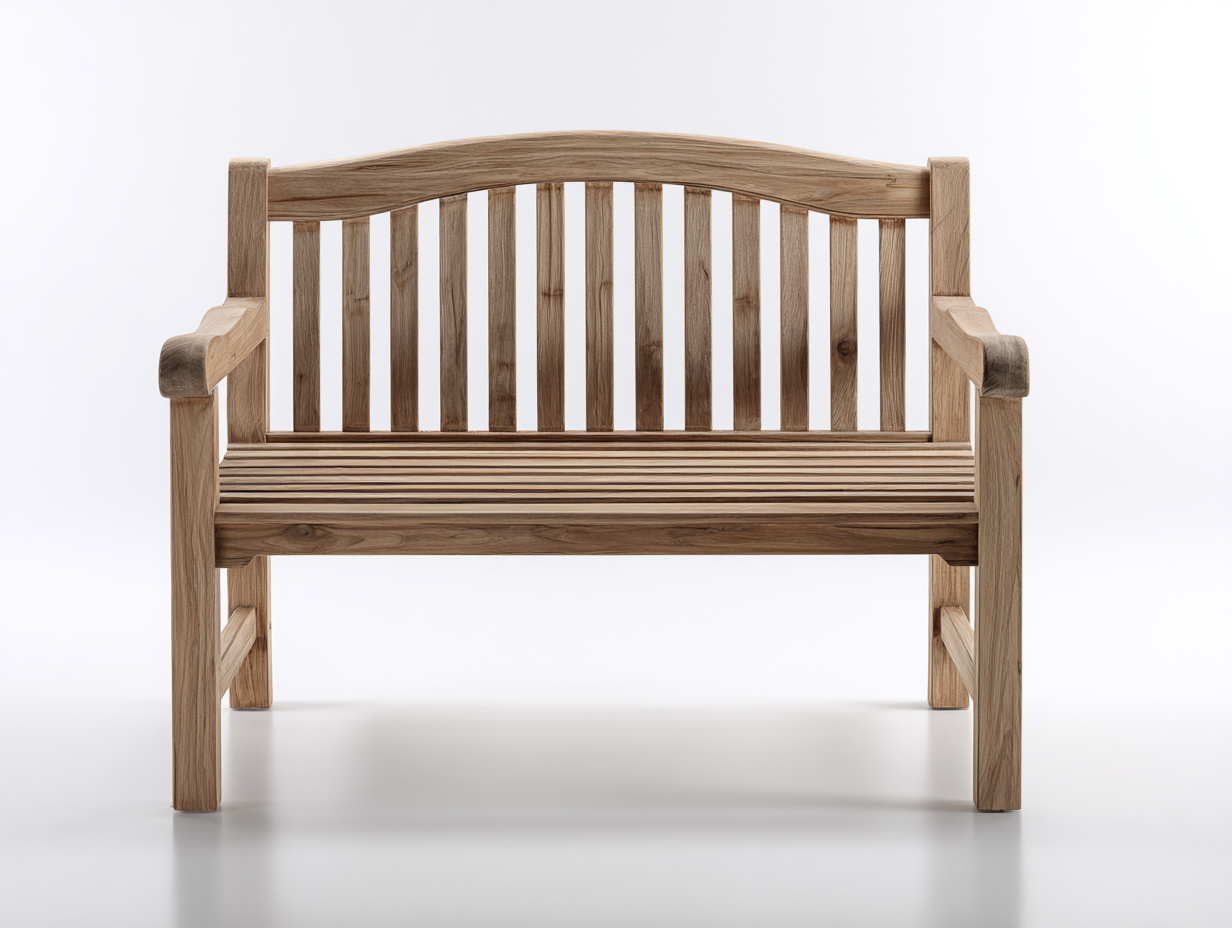 Gartenbank Holz 120x60x88 cm - Naturholz - klassische Sitzbank für Garten-Nodidwell