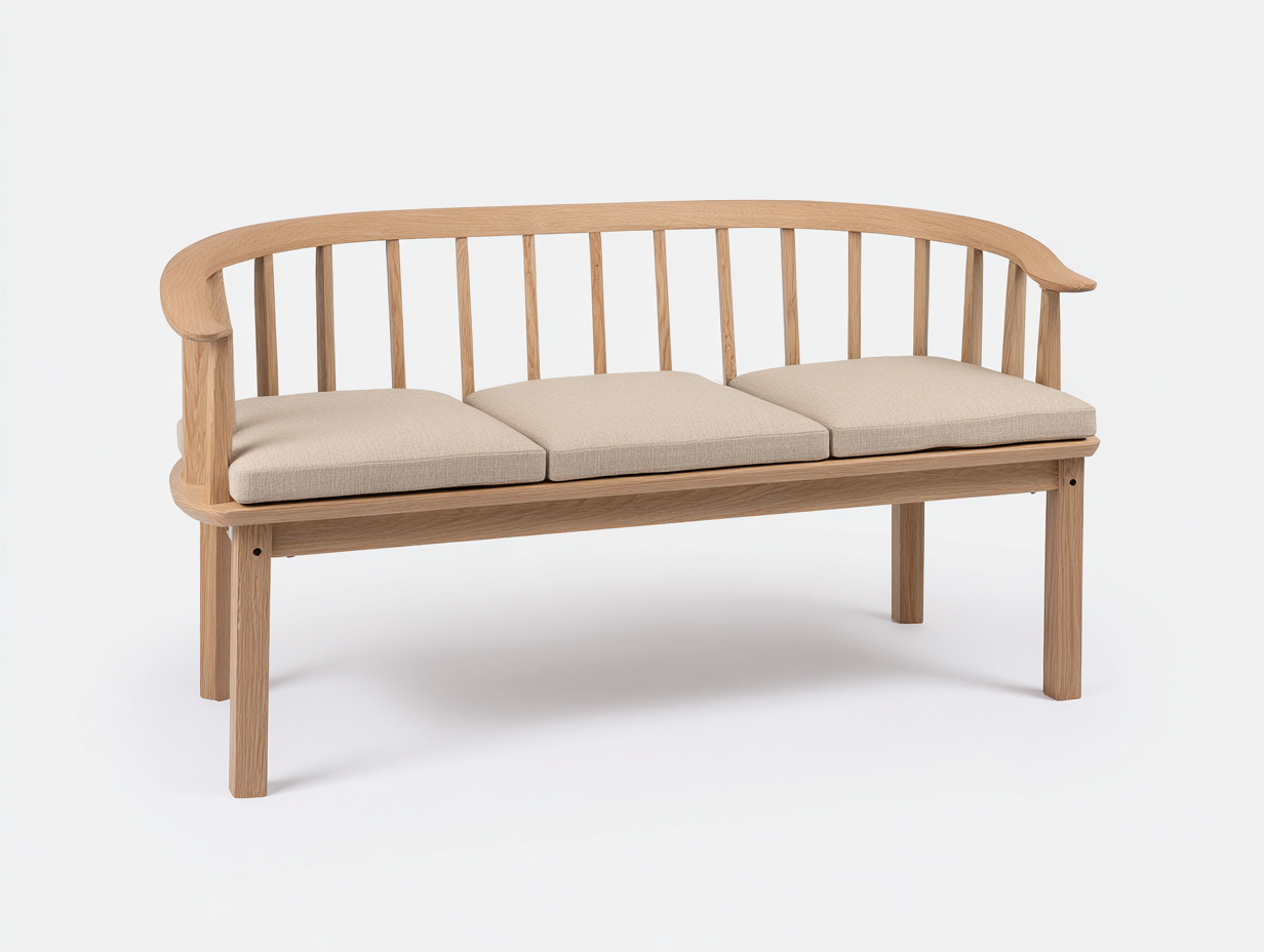 Gartenbank Holz 170x60x82 cm - Naturholz-Beige - moderne Sitzbank für Garten-Nodidwell