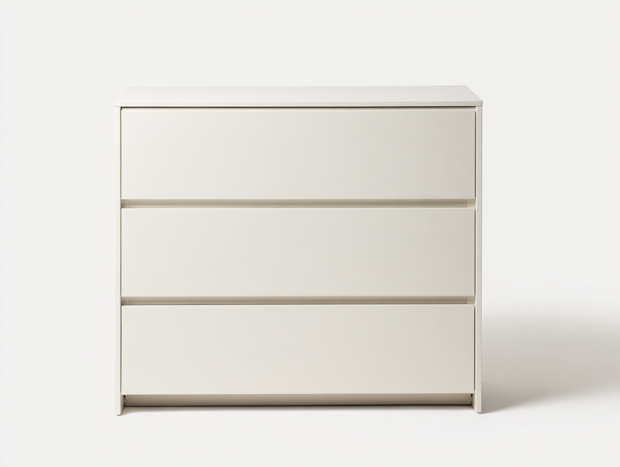 Kommode mit Schubladen Holzwerkstoff 80x40x78 cm - Cremeweiß - moderne Aufbewahrung für Schlafzimmer-Nodidwell
