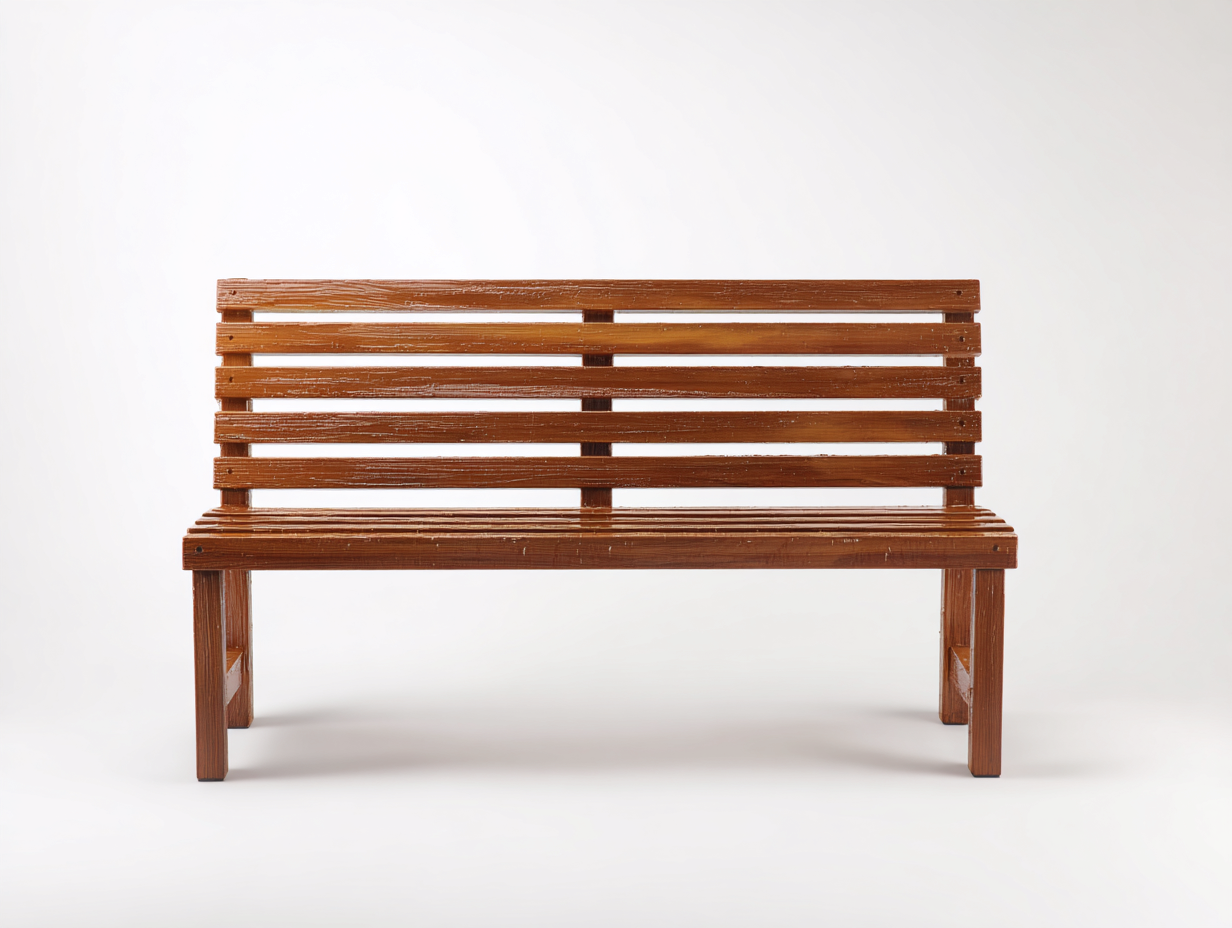 Gartenbank Holz 120x55x85 cm braun für Garten mit Lattenrücken und klassischem Design-Sozoiohouse