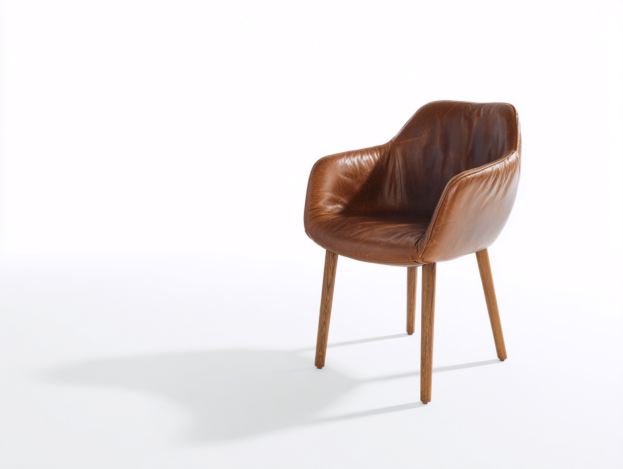 Esszimmerstühle Kunstleder Holz 60x58x79 cm - Braun-Holzfarben - gepolsterte Schalenform mit Armlehnen-Sozoiohouse