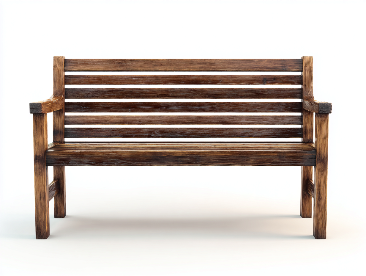 Gartenbank Holz Braun 150x60x90 cm - Armlehnen - rustikales Design-Sozoiohouse