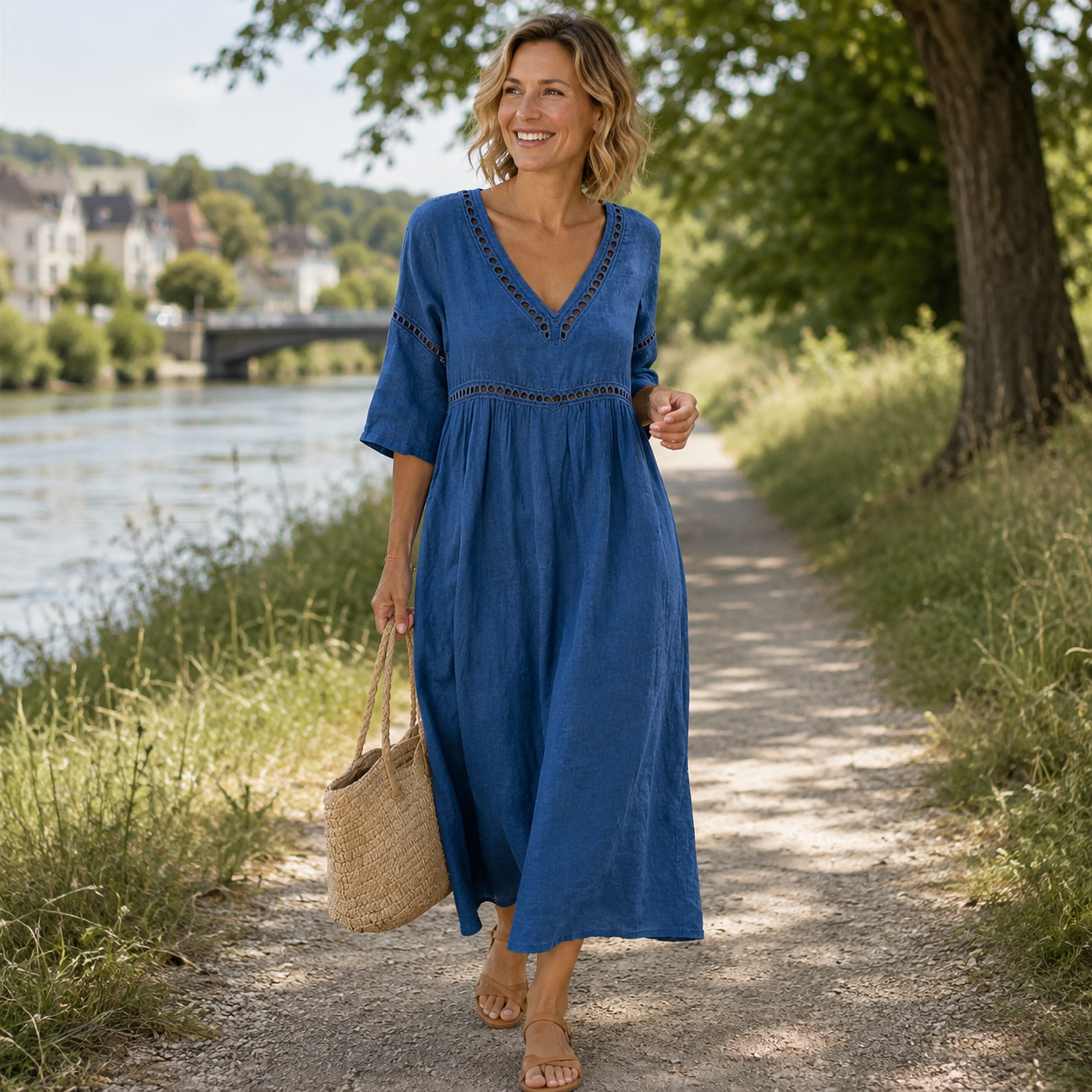 🌿 Sommerleicht & stilvoll ✨ Luftiges Maxikleid mit femininen Details 💃