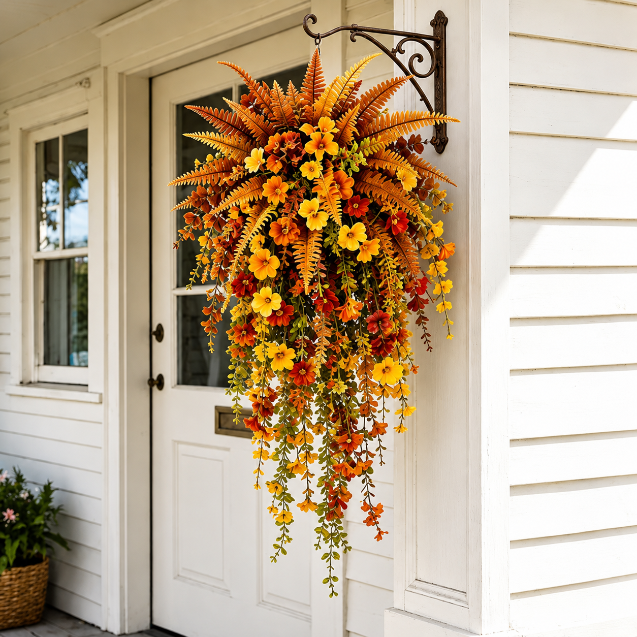 The Easiest Way To Create A Cozy Fall Porch 🍁 Realistic Autumn Hanging Basket