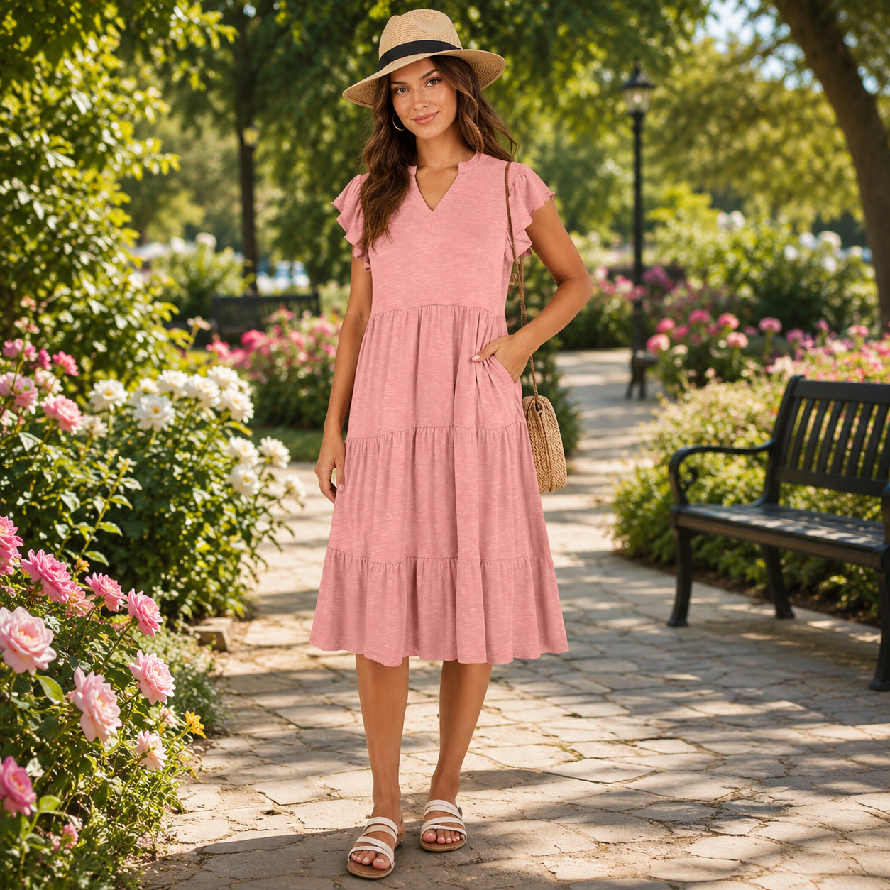 🌿 Effortless Elegance – Women’s Relaxed Pocket Maxi Dress ✨