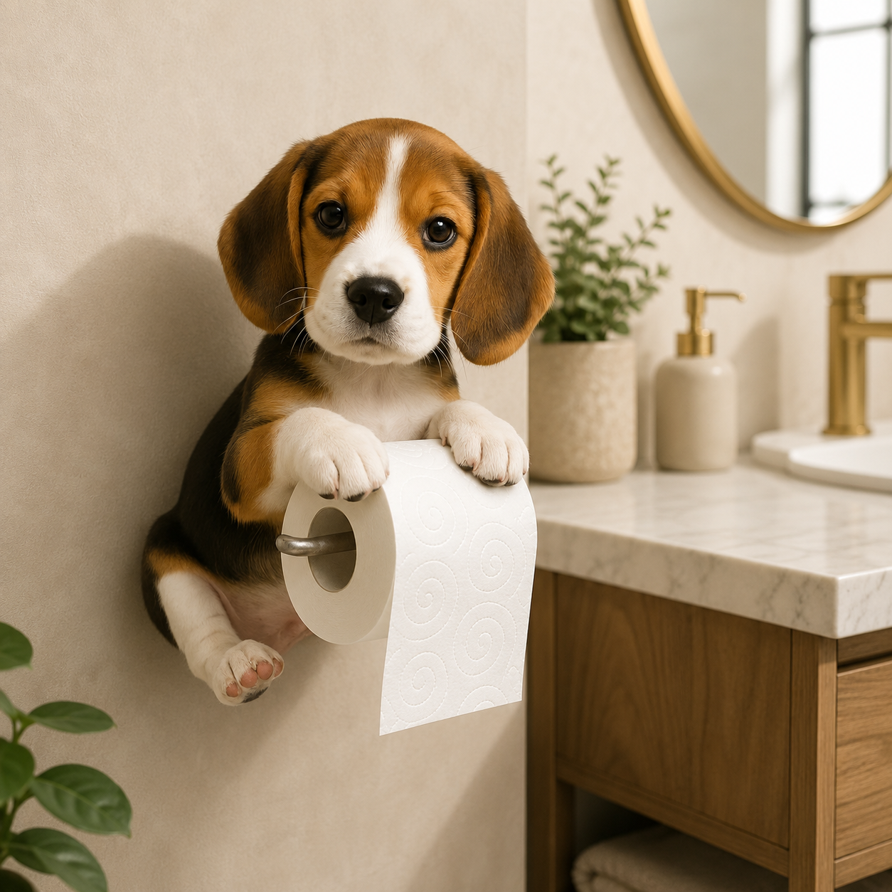 🐾 Adorable Dog Toilet Paper Holder – Playful Bathroom Décor with Everyday Convenience 🧻✨