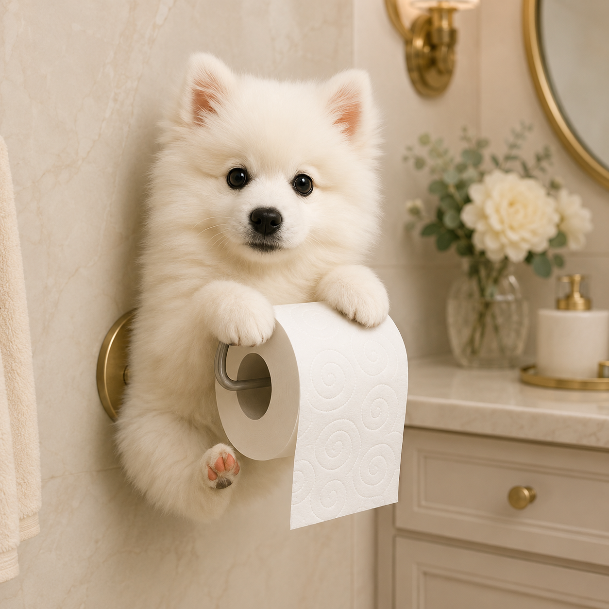 🐾 Adorable Dog Toilet Paper Holder – Playful Bathroom Décor with Everyday Convenience 🧻✨