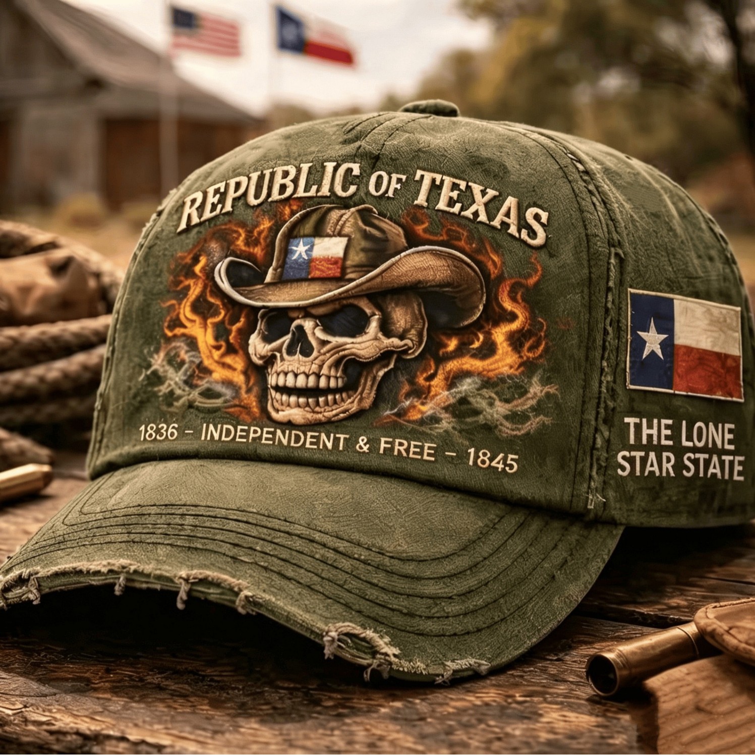 🤠 Texas Republic Vintage Cowboy Cap
