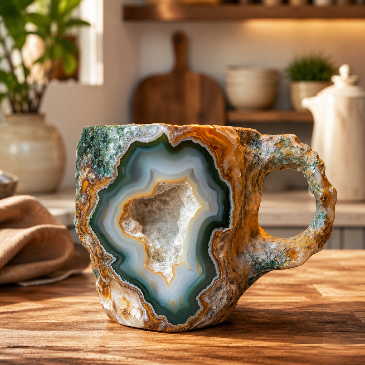 💎 Sculptural Gemstone-Inspired Mug — A One-of-a-Kind Work of Art for Every Sip ☕✨
