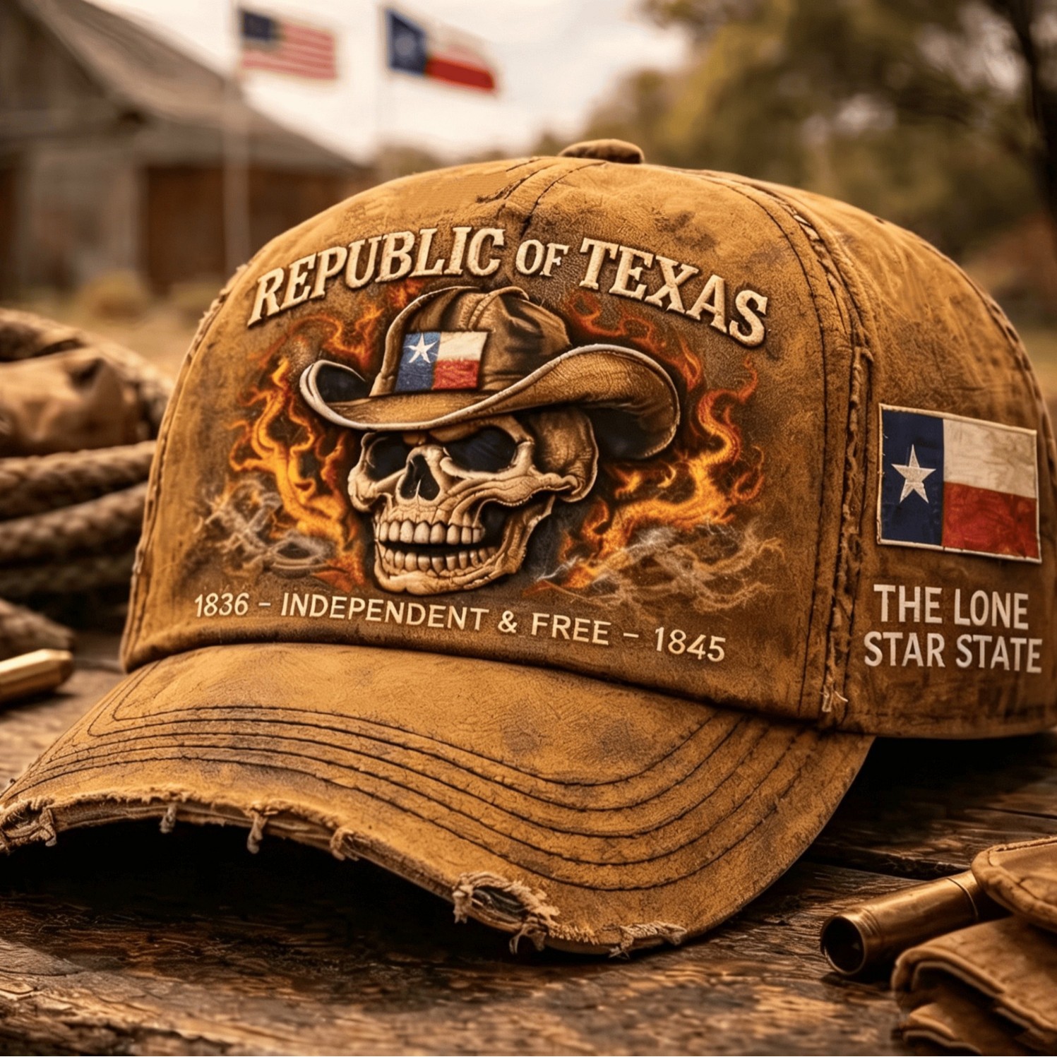 🤠 Texas Republic Vintage Cowboy Cap