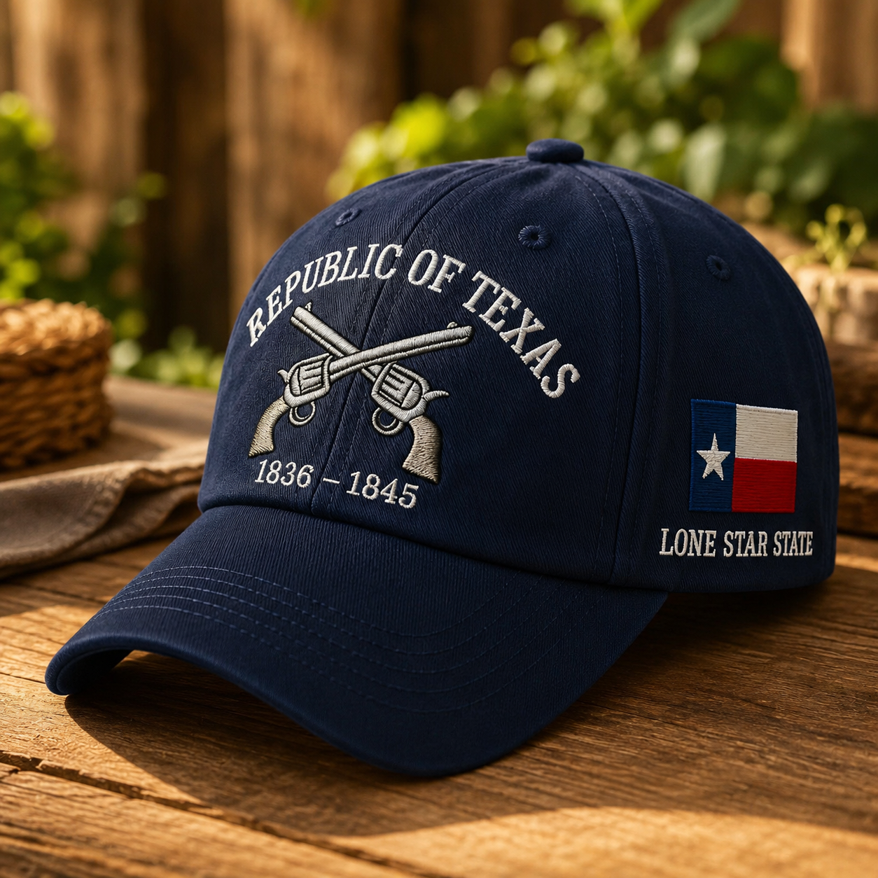 🤠⭐ Vintage Republic of Texas Embroidered Baseball Cap – Lone Star Heritage Style