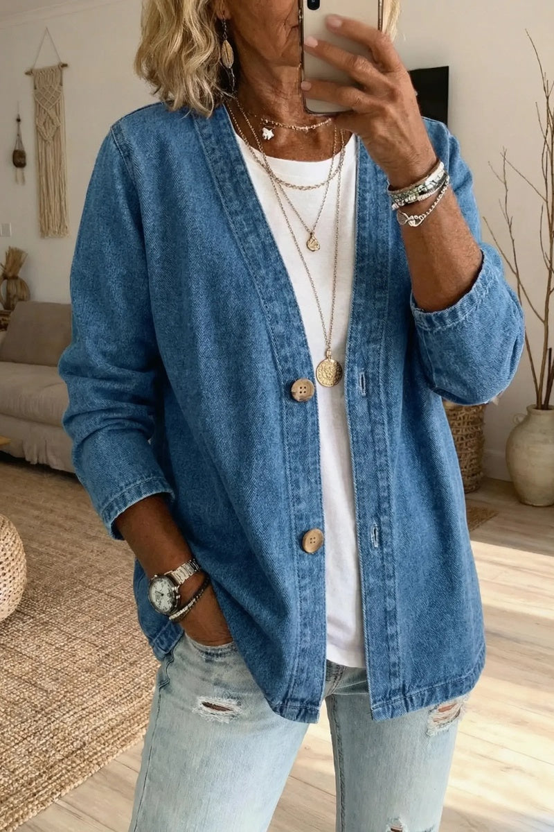 💙 Final Hours: 49% OFF Lightweight Denim Cardigan – Chic, Casual & Comfortable