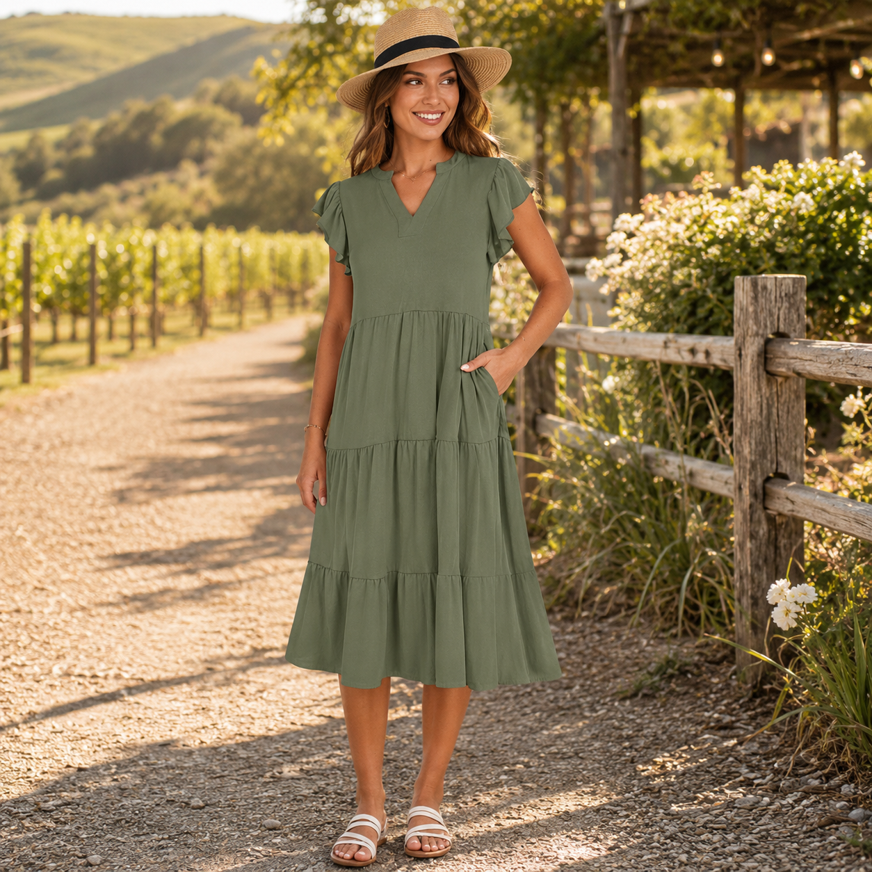 🌿 Effortless Elegance – Women’s Relaxed Pocket Maxi Dress ✨