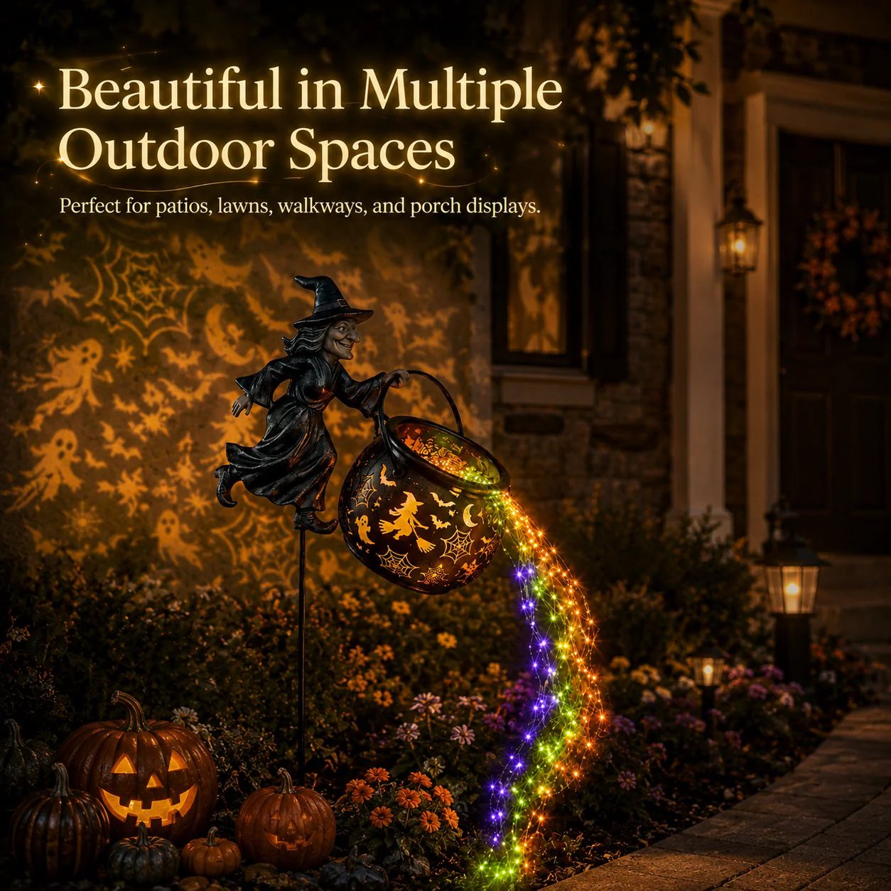🧙‍♀️ LAST CHANCE! 60% OFF Halloween Witch Cauldron Solar Light – Add Spooky Charm to Your Yard 🎃