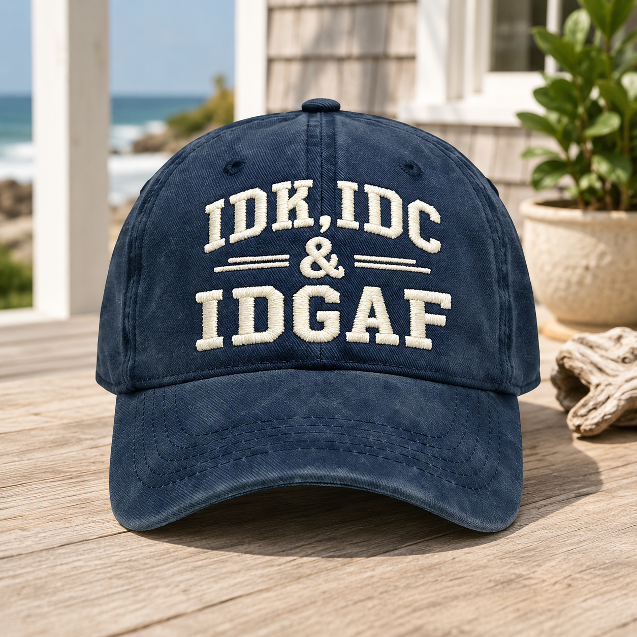 🧢 Vintage Washed Embroidered Baseball Cap – Adjustable Unisex Casual Hat