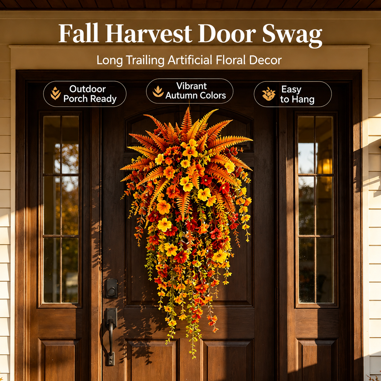 The Easiest Way To Create A Cozy Fall Porch 🍁 Realistic Autumn Hanging Basket