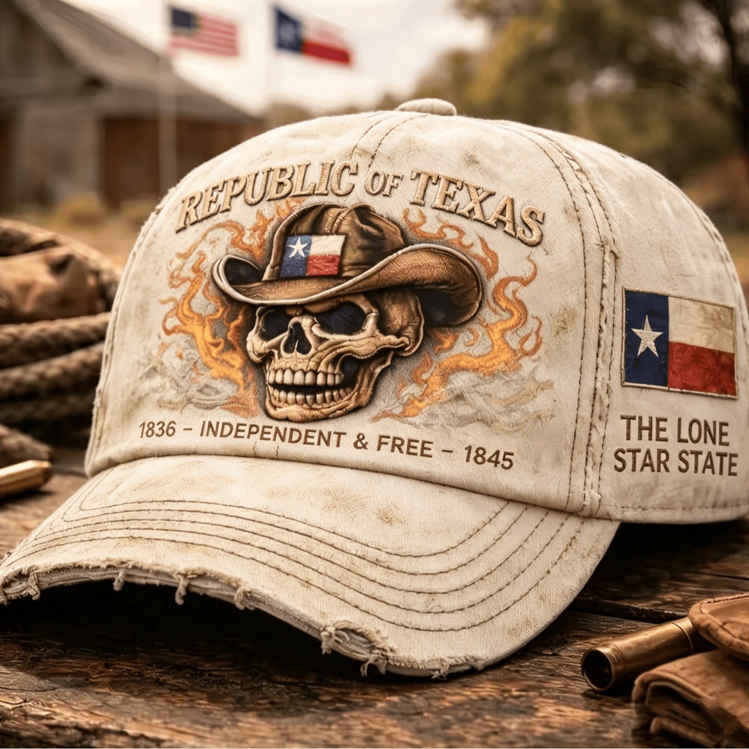 🤠 Texas Republic Vintage Cowboy Cap