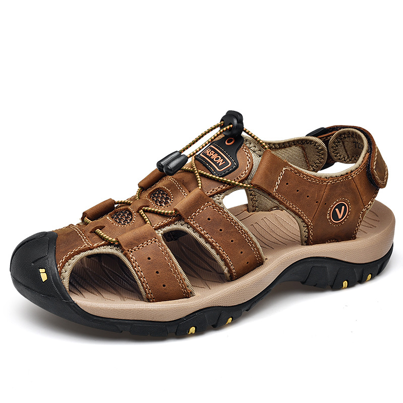 🔥 Summer sports hiking🔥 Outdoor walking water shoes | Fisherman beach men's leather sandals