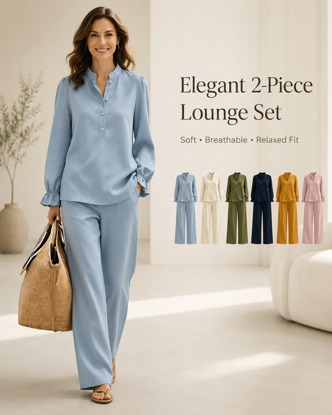 ⏰Seasonal Clearance Sale🔥Women’s Elegant 2-Piece Lounge Set