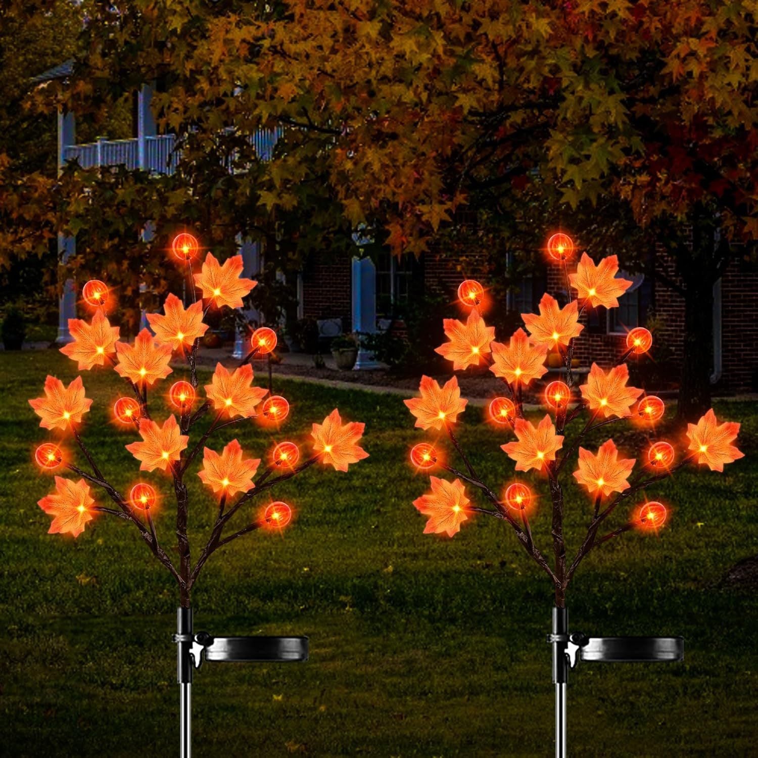 👻 Halloween Outdoor Decor Made Easy – Pumpkin Solar Stake Lights for Your Yard ✨