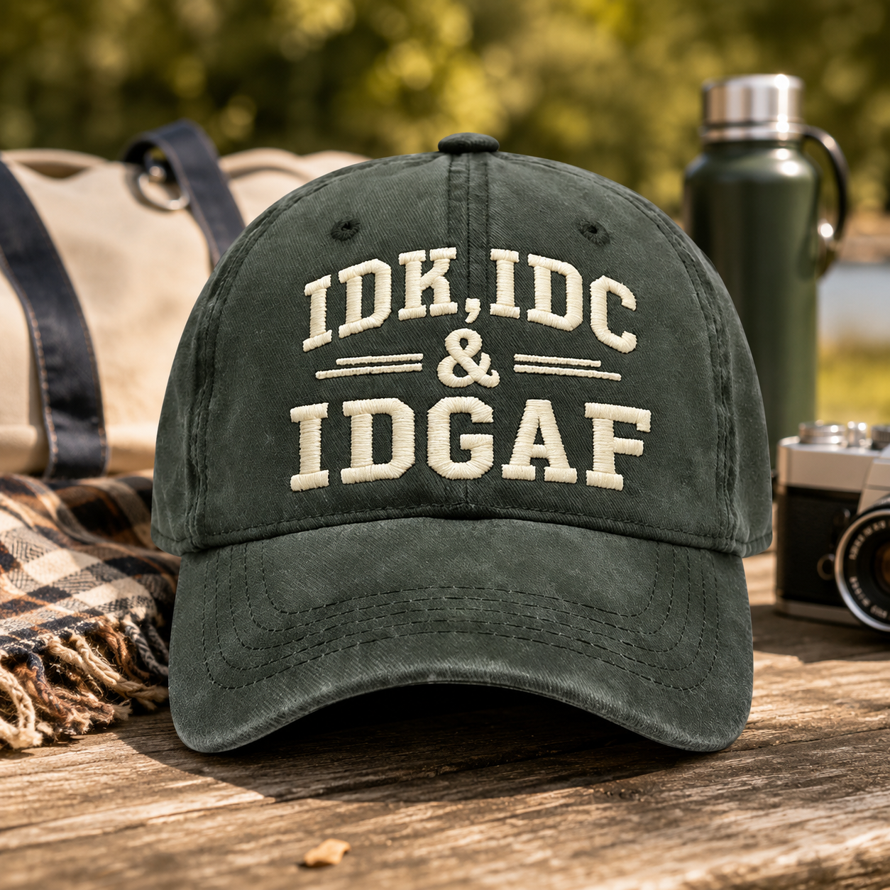 🧢 Vintage Washed Embroidered Baseball Cap – Adjustable Unisex Casual Hat