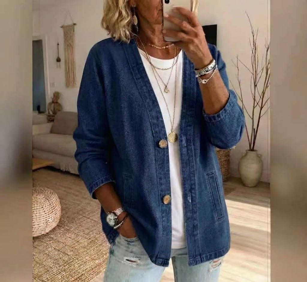 💙 Final Hours: 49% OFF Lightweight Denim Cardigan – Chic, Casual & Comfortable