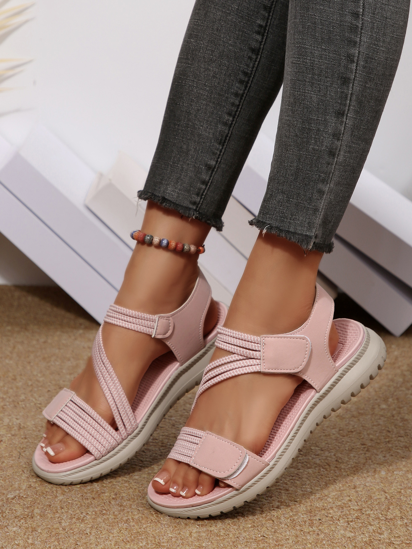 Sandales orthopédiques à semelle souple pour femmes | Modèle à bout ouvert ultra-confortable