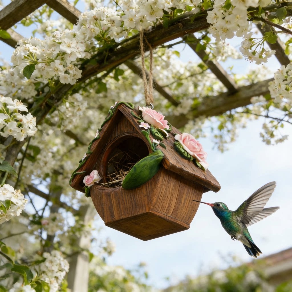 Whimsical Bloom Birdhouse🌸🌻