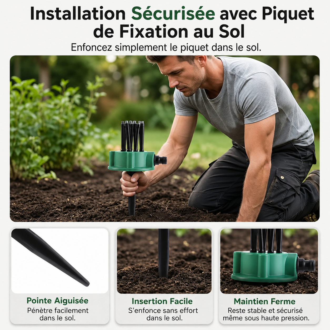 💧 Arroseur de Pelouse Multidirectionnel 360° 🌱 Irrigation de Jardin de Précision avec Buses Flexibles