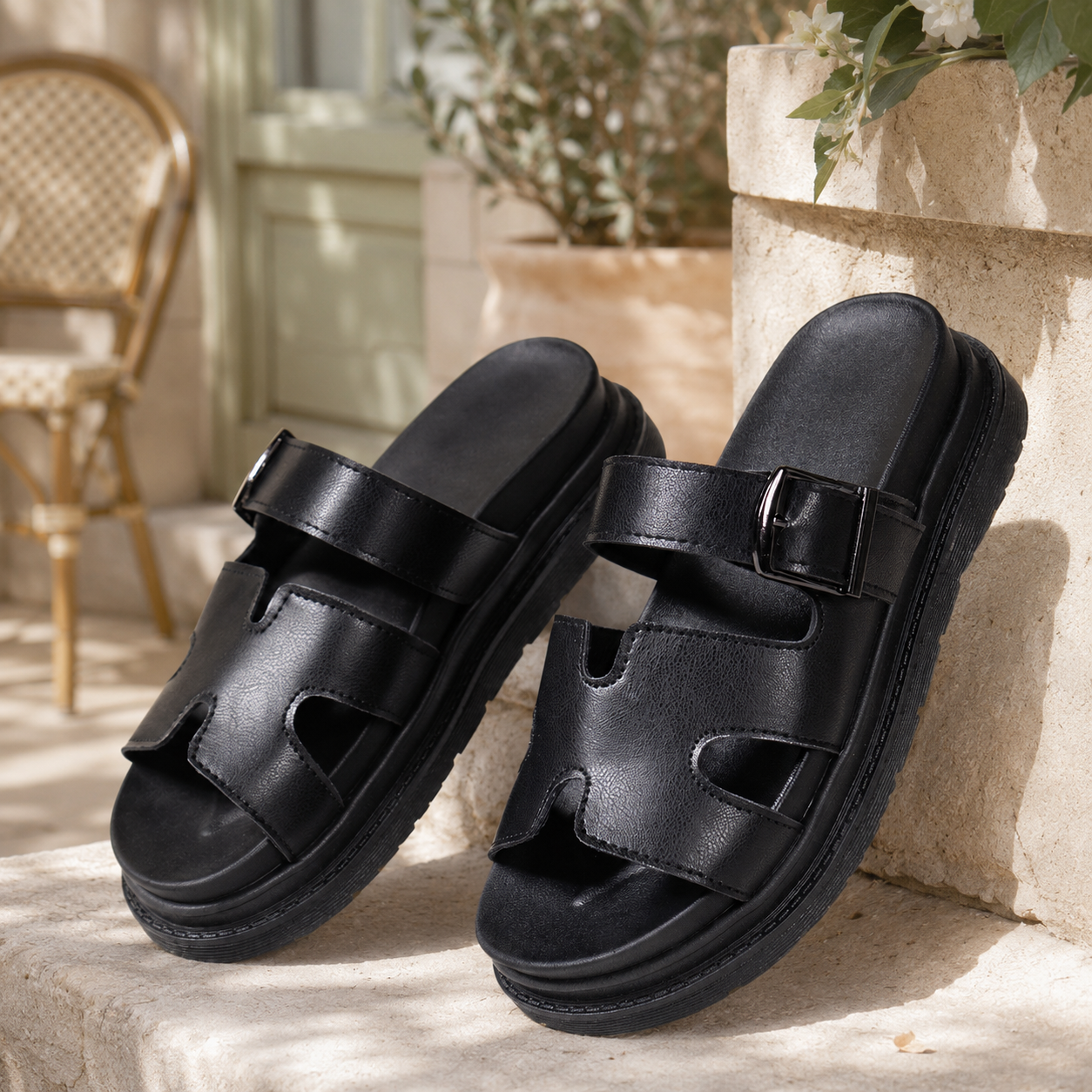 🌿 Damen Plateau-Sandalen mit Schnalle – Bequem, Leicht & Vielseitig für den Sommer